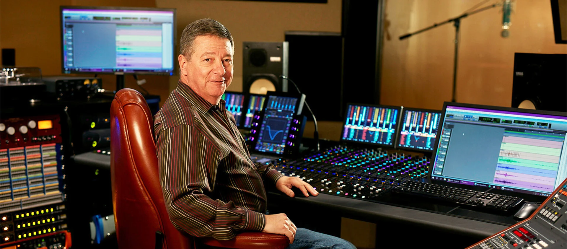 Mike Schatzlein at the Avid S6 console at TRC Studios