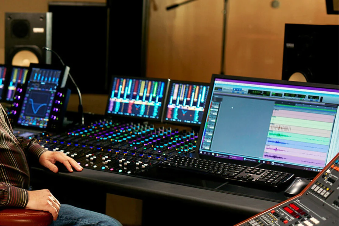 The Avid S6 console at TRC Studios