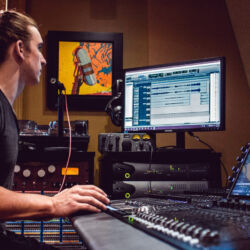 Jake at the board in Studio 4A Jake at the board in Studio 4A